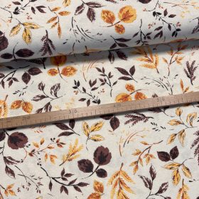   Őszi színvilágú faleveles dekortextil (digitálisan nyomott)