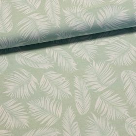   Halvány mentazöld alapon tollas dekortextil (digitálisan nyomott)