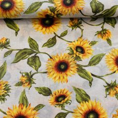 Natúr alapon napraforgós dekortextil