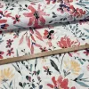 Nyári kert: pirosas-kék-sárga virágos dekortextil (digitálisan nyomott)