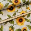 Natúr alapon napraforgós dekortextil