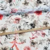 Festett mező: pirosas-barnás virágok dekortextil (digitálisan nyomott)