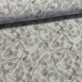 Natúros a. bézses-szürke sűrű leveles dekortextil (A)