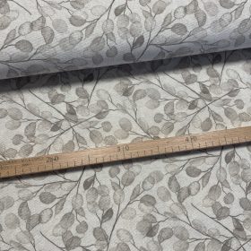 Natúros a. bézses-szürke sűrű leveles dekortextil (A)