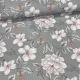 0,39 m EGYBEN KÉRHETŐ Zöldesszürkés alapon fehér szirmú leveles dekortextil (A)