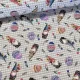 Kockás alapon húsvéti szakállas manós dekortextil
