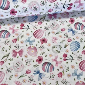   0,21 m EGYBEN KÉRHETŐ Rózsaszín-kék húsvéti tojások dekortextil