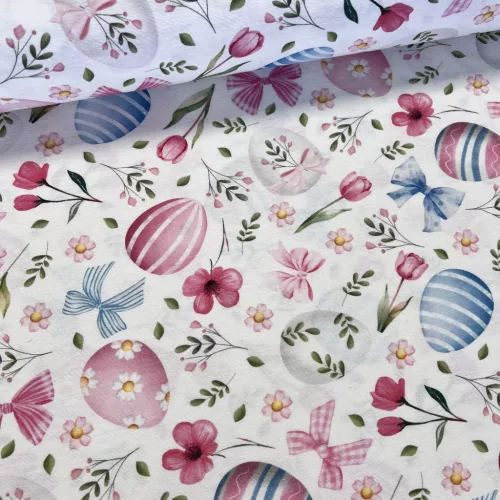 0,21 m EGYBEN KÉRHETŐ Rózsaszín-kék húsvéti tojások dekortextil