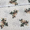 Ekrü alapon karácsonyi mintás IMPREGNÁLT dekortextil (FC)