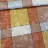 Narancs-citrom-terra négyzetes mintás IMPREGNÁLT dekortextil (FC)