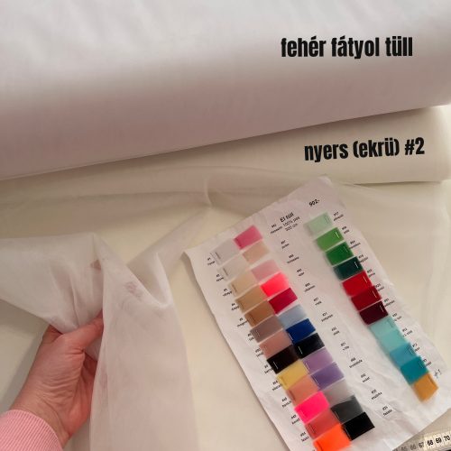 Ekrü/nyers fátyol tüll (300 cm széles) (2)