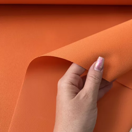 Élénk narancs erős (vízhatlan, UV-álló) gyöngyvászon (#06 600/300D)