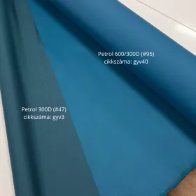   Vastag vízhatlan, UV-álló gyöngyvászon: Petrol szín (#47 300D)