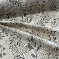  Vízálló impregnált dekortextil: Natúr alapon szürke-fehér pálmaleveles