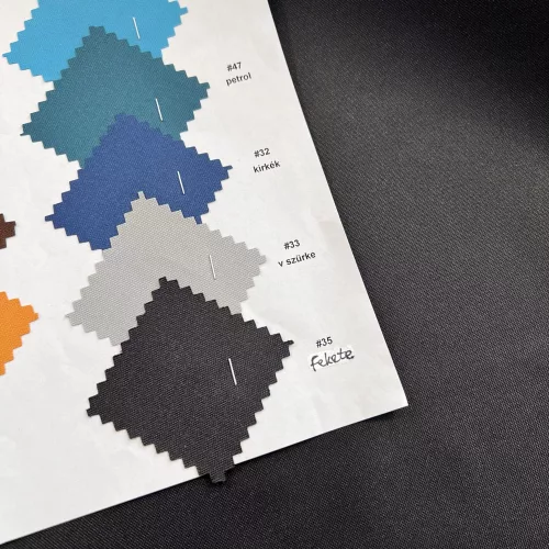 Fekete (vízhatlan, UV-álló) közepes vastagságú gyöngyvászon (#35 250D)