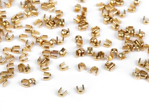 Cipzár végződés két oldalra felülre (3 mm-es, RT0-ás cipzárhoz): arany színben