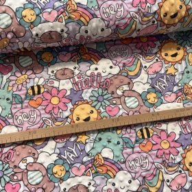 Színes mintás minky plüss