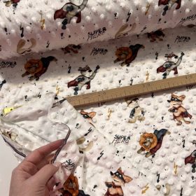 Szuperhős oroszlán-nyuszi-róka minky plüss