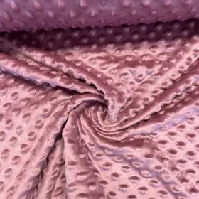   0,73 m EGYBEN KÉRHETŐ AKI KAPJA MARJA: Retró dusty rose minky plüss (#33)
