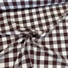 Barna-fehér kockás panama (minimatt) szövet (2 cm-es kockás) (FC)