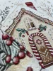 Karácsonyi csillogós szálas panel: Mézeskalács házikó (46*46 cm)