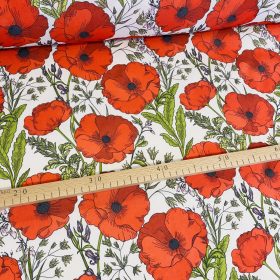 Mesebeli pipacsos party vízlepergető szövet