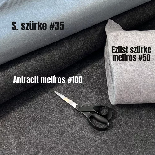 Antracit melíros 180 cm sz. polyfilc (#56)