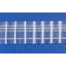   Placido függöny behúzó (5 cm széles, 1:2-es anyagsűrűséghez) szalag (függöny ráncoló)