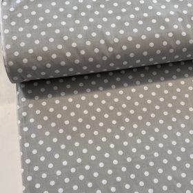   Extra puha: Halvány szürke a. 8 mm-es pöttyös (puha, puplin tapintású) pamutvászon (#254 d. grey)