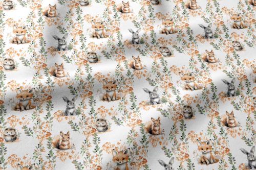 0,87 m EGYBEN KÉRHETŐ TOP TERMÉK: Róka-süni-mókuska 160 cm sz. pamutvászon (KA)