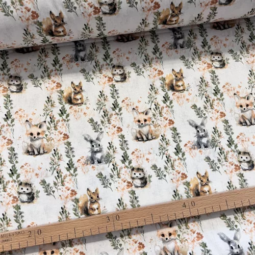 TOP TERMÉK: Róka-süni-mókuska 160 cm sz. pamutvászon (KA)