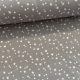 0,48 m EGYBEN KÉRHETŐ Szürke alapon fehér csillagos 160 cm sz. pamutvászon (KA)