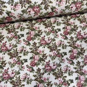 0,37 m  EGYBEN KÉRHETŐ Szépia rózsás pamutvászon