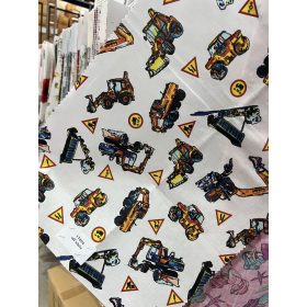 Építő munkagépes pamutvászon