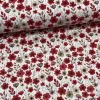 0,3 m  EGYBEN KÉRHETŐ Piros-bézs színű virágos mező pamutvászon