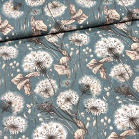 Zöldes alapon pitypangos 160 cm sz. pamutvászon