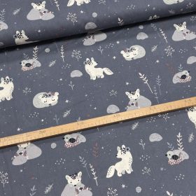   KIÁRUSÍTÁS: Szürke a. sarki rókás 160 cm sz. pamutvászon (KA)