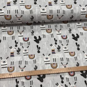   KIÁRUSÍTÁS: Szürke a. lámás 160 cm sz. pamutvászon (KA)