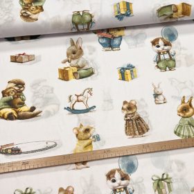   KIÁRUSÍTÁS: Egér-nyuszi-vidra 160 cm sz. pamutvászon (KA)