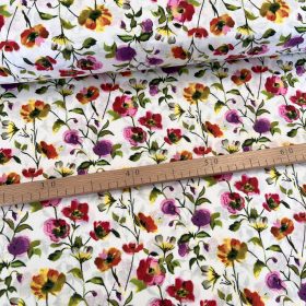 Színváltós pipacsmező pamutvászon