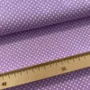 0,5 m Szál hibás EGYBEN KÉRHETŐ Lila alapon 2 mm-es kispöttyös pamutvászon (Lavander lilac No.2)
