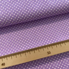   Lila alapon 2 mm-es kispöttyös pamutvászon (Lavander lilac No.2)