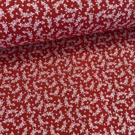 Piros alapon fehér kiságas pamutvászon