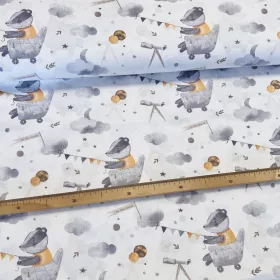 KIÁRUSÍTÁS: Holdutazó borz 160 cm sz. pamutvászon (KA)