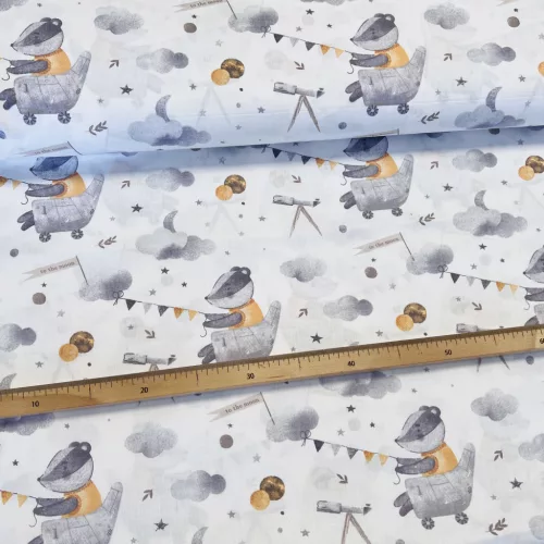 KIÁRUSÍTÁS: Holdutazó borz 160 cm sz. pamutvászon (KA)