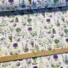 Fehér alapon levendulás, provence-i mintás pamutvászon