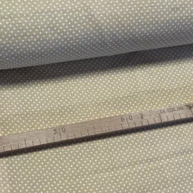   Homok alapon 2 mm-es kispöttyös pamutvászon (7676 Beige No.2)