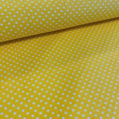   Citromsárga alapon 2 mm-es kis pöttyös pamutvászon (7676 Lemon)