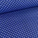 Királykék alapon 2 mm-es kis pöttyös pamutvászon (7676 Royal blue)