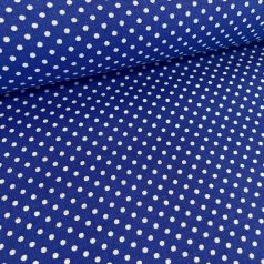   0,29 m EGYBEN KÉRHETŐ Királykék alapon 2 mm-es kis pöttyös pamutvászon (7676 Royal blue)